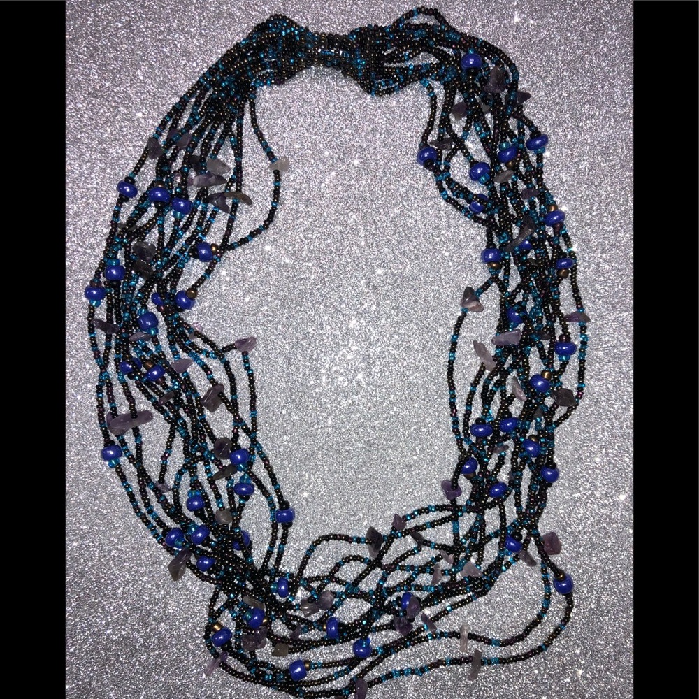 NWOT Multi strand Beaded Necklace Magnetic Closure